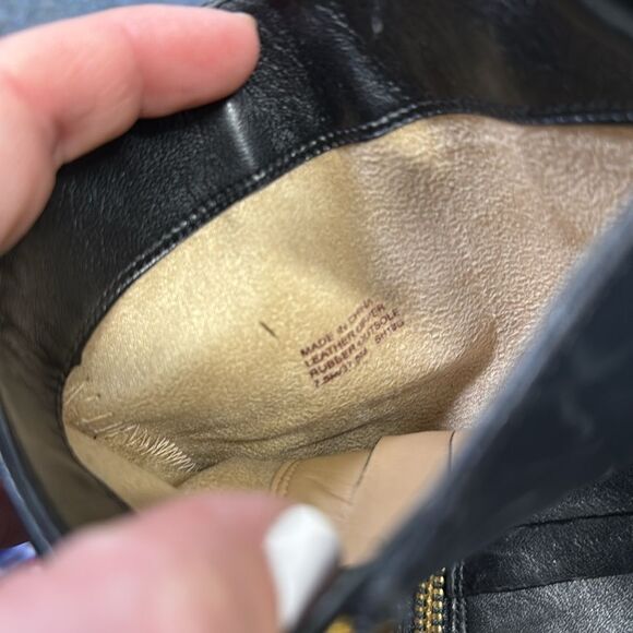 Michael Kors Fulton Harness Boot Ankle Boots Black Leather Equestrian Inspired - Picture 6 of 8